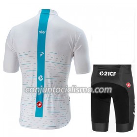 Conjunto Maillot + Culotte Corto 2018 Team Sky N001